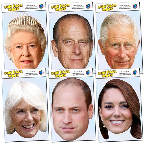 Ready To Wear Royal Family Coronation Face Masks King Charles A Lot of Choices - Picture 36 of 38