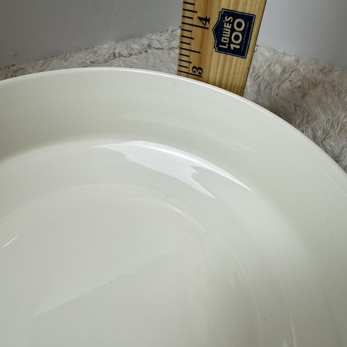 Mikasa Solitude 9" Round Vegetable Bowl White Wide Platinum Band w/Black Trim - Picture 7 of 7