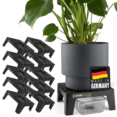 DrainMaster  10er Set (inkl. Wannen) - GrowBox Blumentopf Untersetzer bis 24x24c