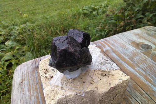 große Almandin Granat Kristalle in Biotit Glimmer Birtavarra Norwegen Rarität - Bild 4 von 9