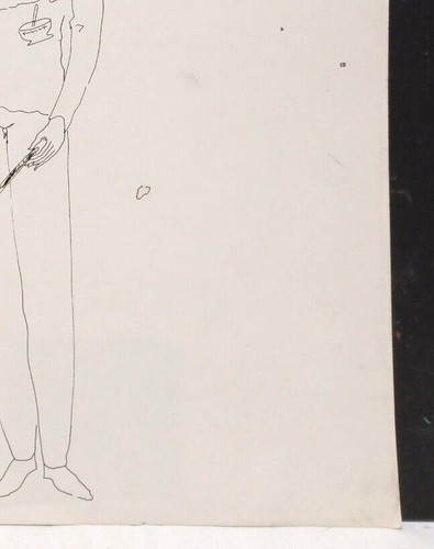 1984 LISTED BELGIAN DANIEL FOURNEAU Sd ORIGINAL INK SKETCH ARTIST SELF PORTRAIT? - Picture 10 of 11