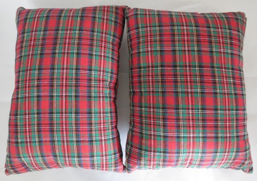Cuscini vintage natalizi punto croce fatti a mano angelo e benedici la nostra casa su plaid - Foto 4 di 6