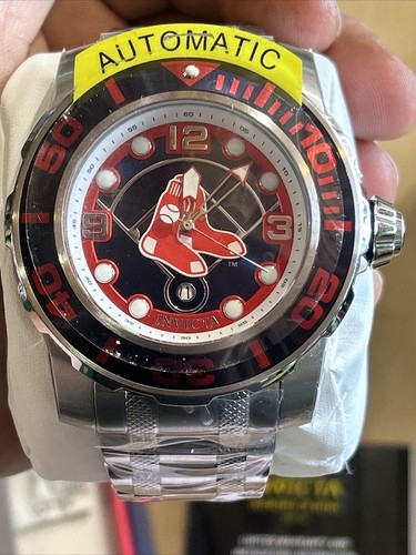 Invicta MLB Boston Red Sox Herren LARGE 58 mm Automatik Edelstahluhr 4991