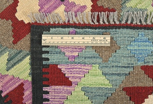 2X3 ft Small Hand-Woven Kilim Oriental Rug Reversible Multicolored Carpet - Picture 11 of 12