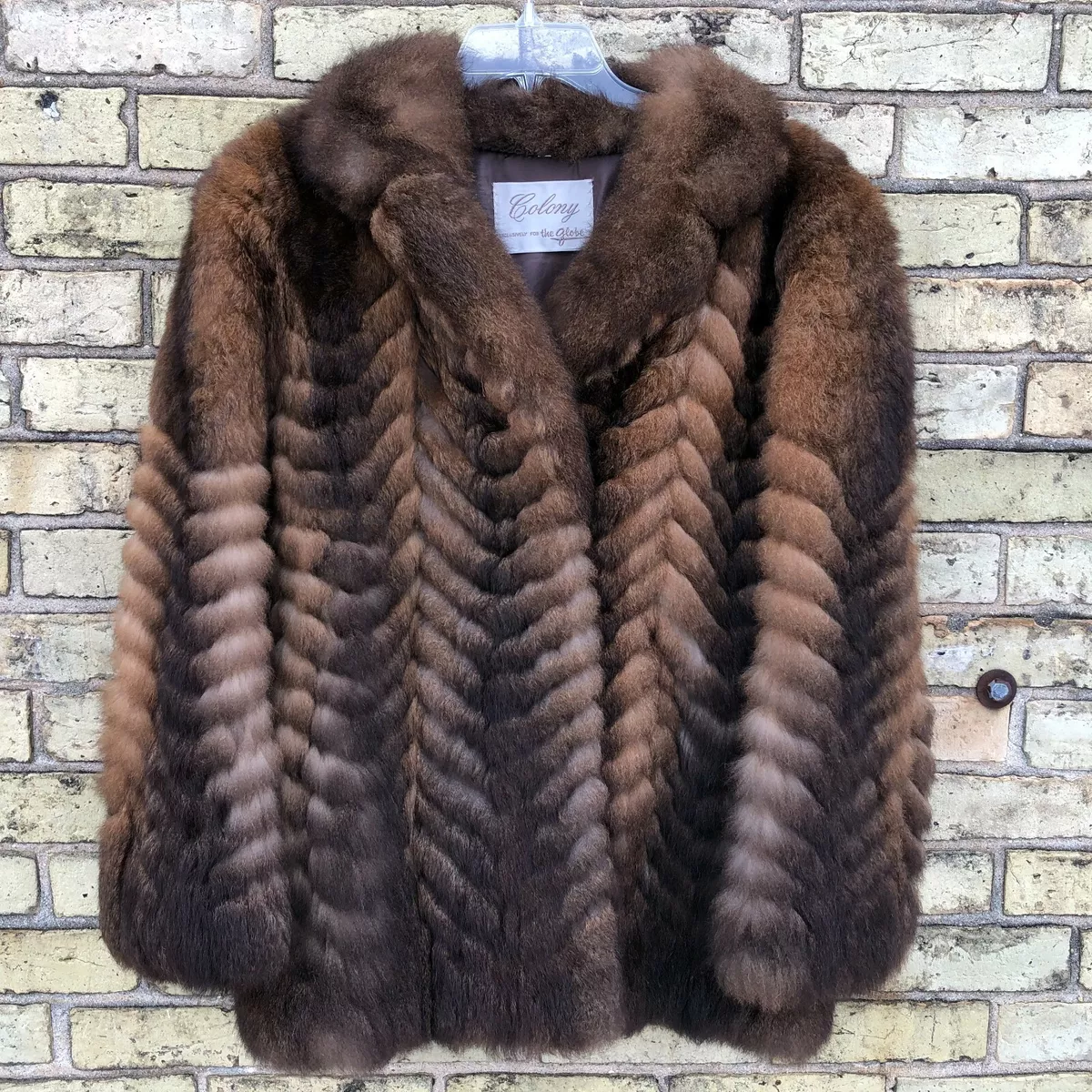 Opossum top fur coat
