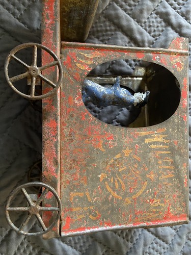 Vintage Blechspielzeug James Bralows Pferd und Reiterwagen - Bild 2 von 17