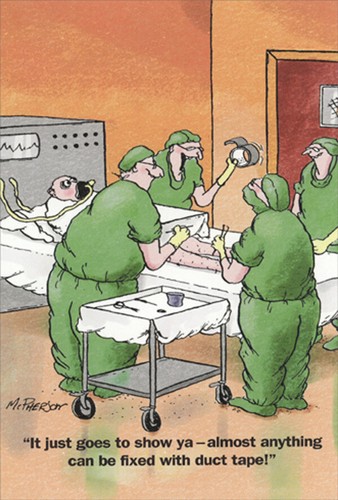 Surgery Fixed with Duct Tape Funny / Humorous Get Well Card 84172979869 | eBay Surgery Fixed with Duct Tape Funny / Humorous Get Well Card 84172979869 | eBay