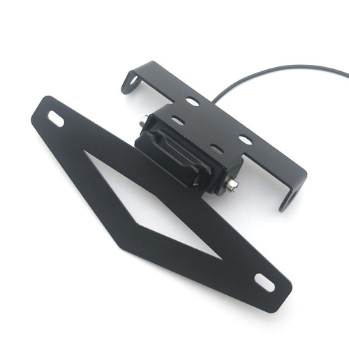 Black Tail Light Mount LED License Plate Light Bracket Holder For Benelli 502C - Picture 8 of 9
