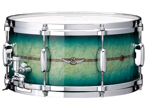 TAMA STAR Maple Factory Vault Snare Drum 14 " x6, 5 " Cerulean Bird ´S Eye Maple