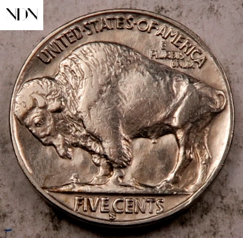 1936-S Buffalo Nickel - Almost Uncirculated (AU)