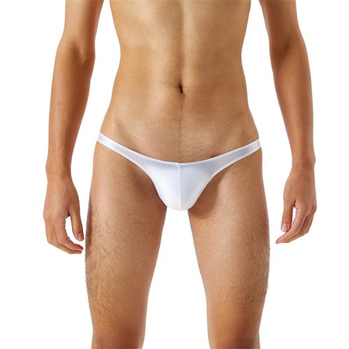 Mens Sexy Seamless Thongs Silk Satin Pack No Show G String Underwear Panties - Picture 4 of 38