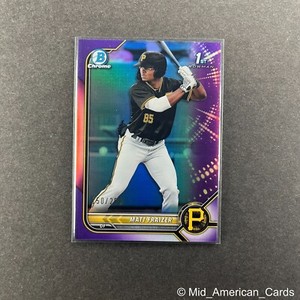 2022 Bowman Chrome Matt Fraizer 1st Bowman Purple Refractor #BCP-91 Pirates /250