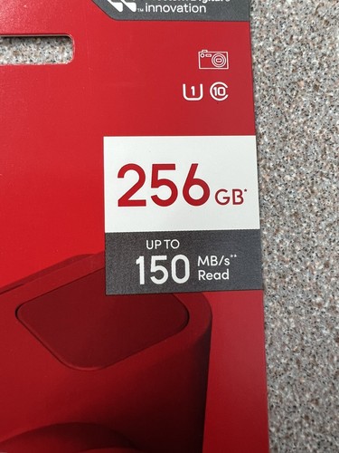 SanDisk SDSDUNC-256G-AW6KN 256GB SDXC Class 10 Memory Card 100Mbps New - Picture 2 of 5