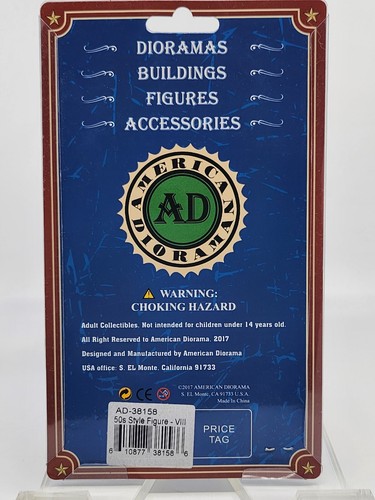 American Diorama Figure AD-38158 1:18 Scale 50s Style Figure -VIII Poly Resin - Picture 4 of 5