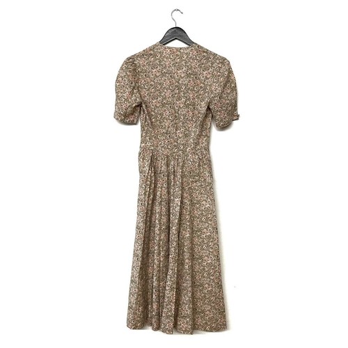 Occhiali da sole vintage Laura Ashley stampa floreale linea maxi manica puff taglia 10 beige - Foto 9 di 10
