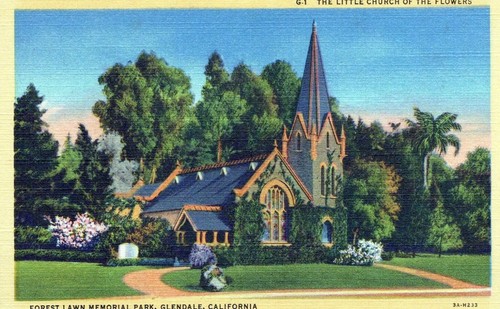 Little Church of the Flowers - Glendale, Kalifornien - unbespielte Litho - Bild 2 von 3