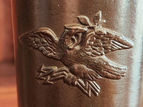 VASO FUORIUSCITA, Eagle, FGW, F Gerbing Witwe, (WS&S Schiller), marrone, c1855, 4,5"t - Foto 6 di 10