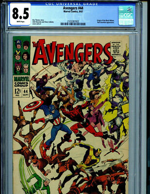 Avengers #44 CGC 8.5 VF+ 1967 Marvel Comic Origin Black