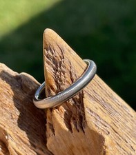 3mm Silver and Titanium Ring, Wedding Band, Made to Order, Frosted Finish
