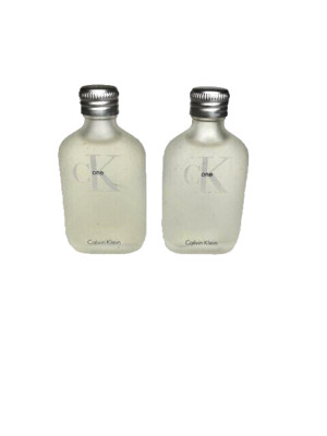 2 x CK One by Calvin Klein Eau de Toilette .5 fl oz each Splash Free Shipping