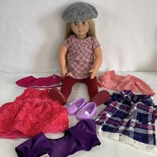 Our Generation Doll 18" Battat Blonde Hair Blue Eyes W Clothes Large Lot