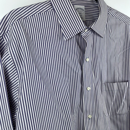 Brooks Brothers Large 1818 Regent Red White Blue 16 4/5 XL Button Up Dress Shirt - Picture 3 of 12