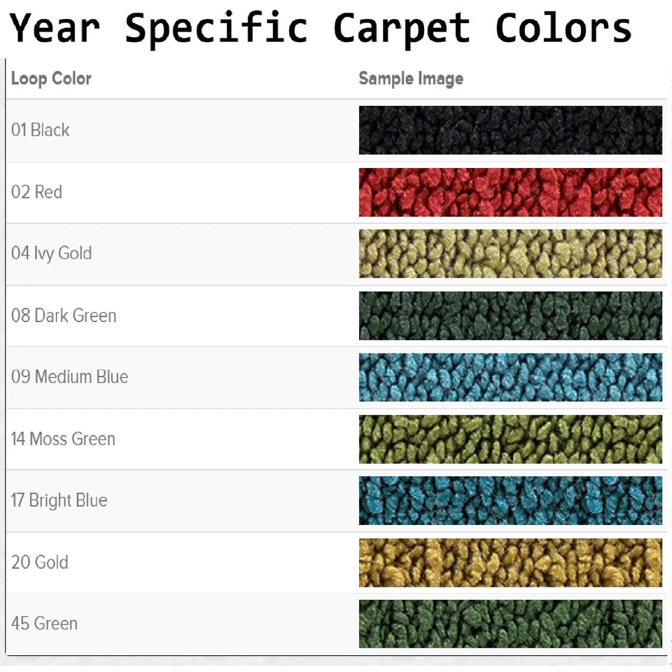 Alfombrillas de bucle ACC 1968-1974 Chevrolet Nova/Chevy II personalizadas con logotipo Nova de 4 piezas Foto 4 de 4