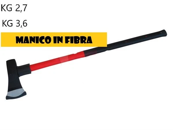MAZZA SCURE MANICO IN FIBRA SPACCALEGNA MAZZASCURE ACCETTA ASCIA LEGNA