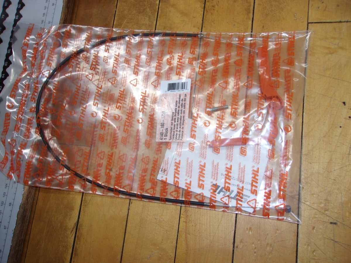 Stihl OEM Trimmer Throttle Cable W/ Lockout Lever FS 4140-180-1750