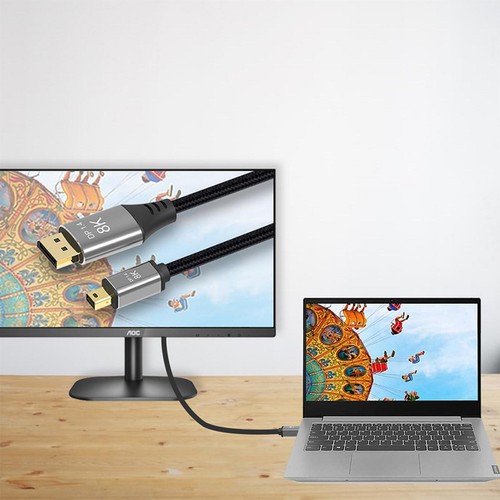 1m Laptop Mini DP to DP Cable Conversion Cord 8K@60Hz 4K@144Hz DisplayPort 1.4 - Picture 3 of 11