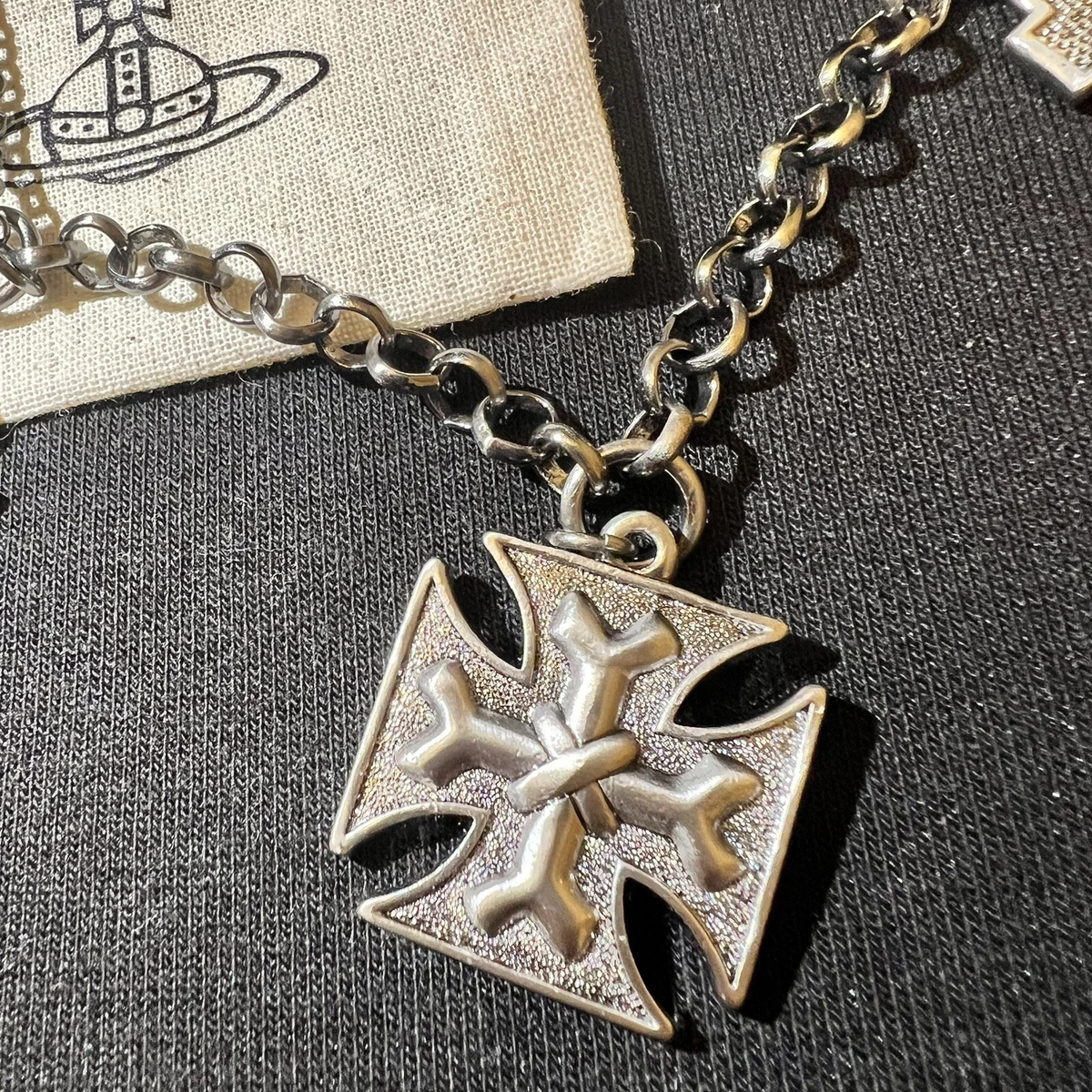 Vivienne westwood cross necklace deals