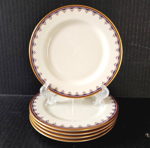 5 LENOX Ambassador Collection "WEYMOUTH ESTATES" Bread Plates, 6.25" ~ Gold Trim - Picture 1 of 5