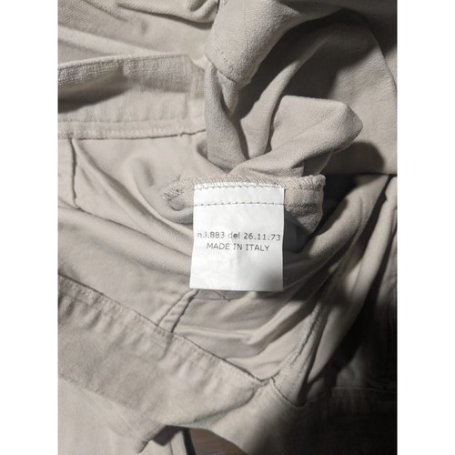 Leiluna Pantalone Da Donna Sabbia Vellutino Cotone Dritto Cerniera Taglia 42 M - Picture 6 of 8