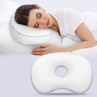 1x Piercing Pillow for Side Sleepers White Velvet Mini Orthopedic Support Pillow