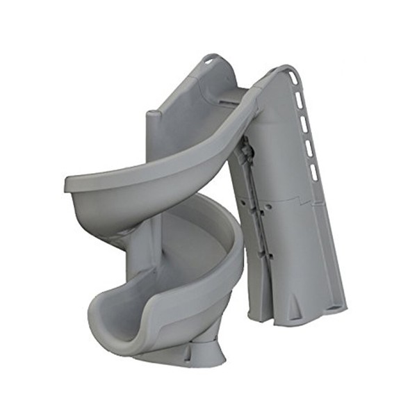 S.R. Smith 640-209-58120 Helix2 Pool Slide Solid Gray Twist for Swimming Pools