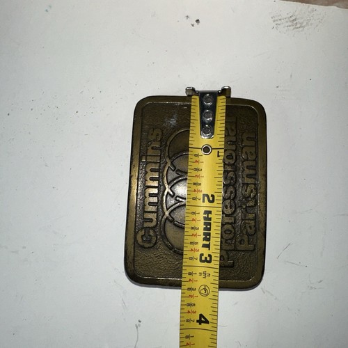 Cummins Professional Parts Man Diesel Engines 70s Belt Buckle Award Recognition - Picture 6 of 10