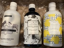 Beekman 1802 Goats' Milk Hand and Body Wash, Pure Goat Milk, 12.5 fl. oz. 3 Pack