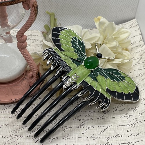 Giant Butterfly Hair Comb Rose Charms Hairpins Wedding Gift Festival Viking hair - Picture 5 of 13
