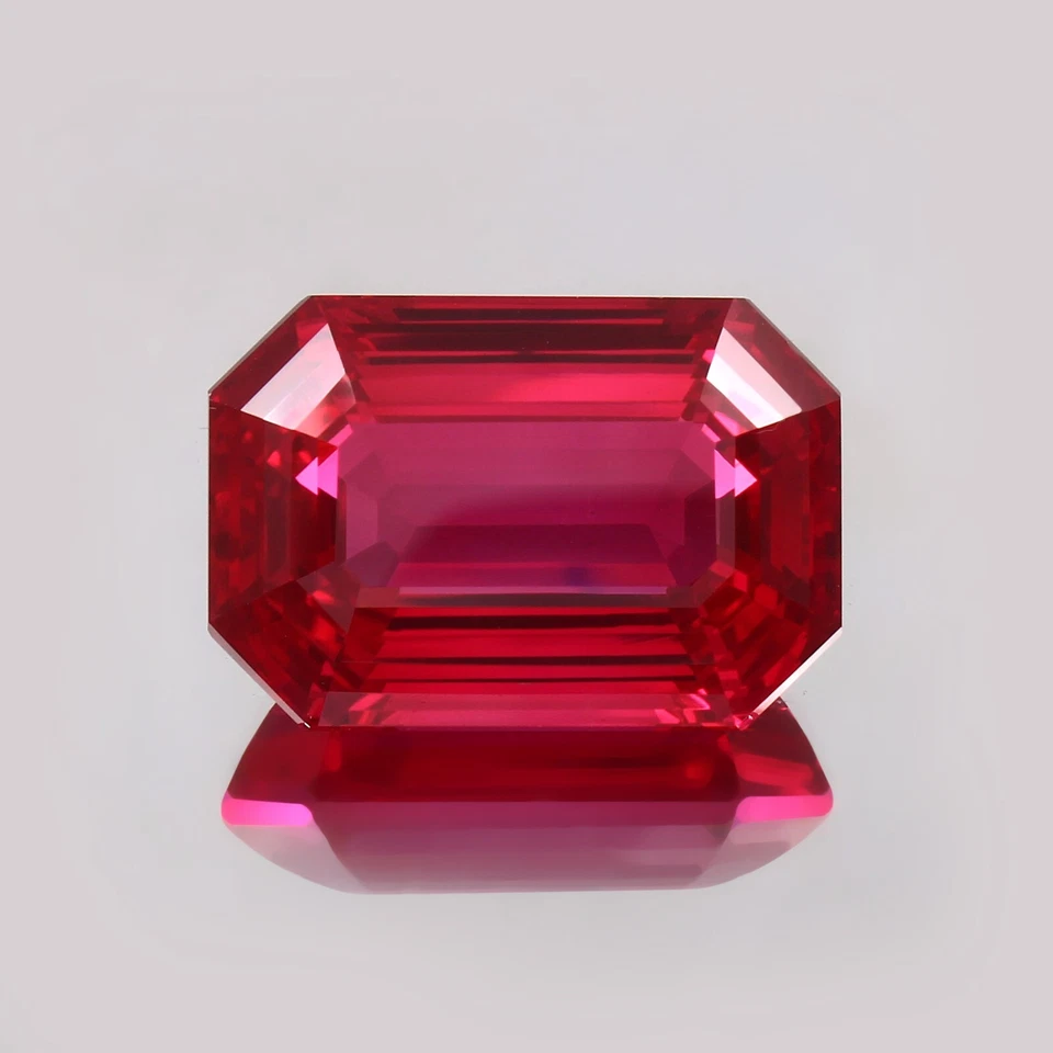 Piedra preciosa suelta corte radiante rubí rojo sangre impecable natural 30x22 mm Foto 4 de 4