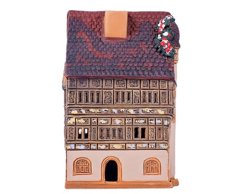 Ceramic Miniature Cone Incense Holder Pfister House in Colmar 10 cm © Midene - Picture 10 of 13