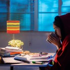 Dismountable Rainbow Table Lampshade Desktop Lamp Shade Folding Lamp Shade