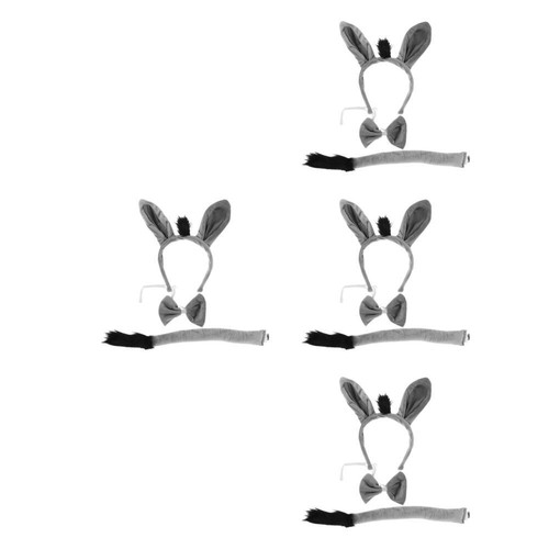 4 Sets Animal Headgear Child Cute Headbands Costumes Accessories