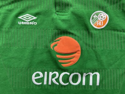 ウェア 00's UMBRO Soccer Ireland Game Shirt IRELAND 2000 2001 HOME FOOTBALL SHIRT SOCCER JERSEY LONG