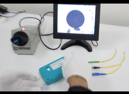 Desktop 400X Optical Fiber End Face Inspection Microscope 1.25/2.5mm +8'' Screen - Video 1 of 1