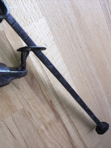BALANCE ROMAINE old tool outil ancien / POIDS / PESON FORGÉ XIXe DECORS N.2 - Picture 11 of 11