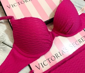 Victoria's Secret Swim Mix & Match Sexy Tee Push-Up Side Tie Bikini  Bottom Pink