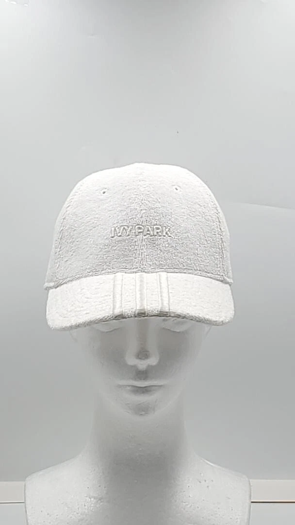 Adidas X Ivy Park White Towel Terry Backless Cap Stripes Hat