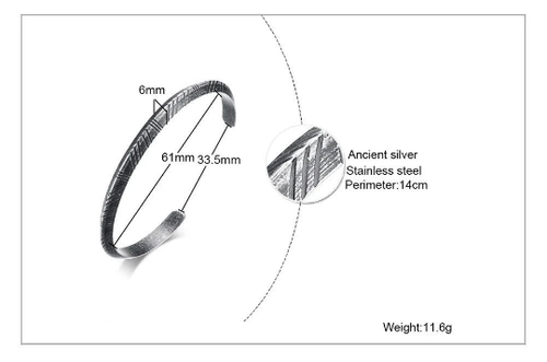 Stainless Steel Viking Arrow Cuff Classic Norse Bracelet Bangle - Picture 6 of 8
