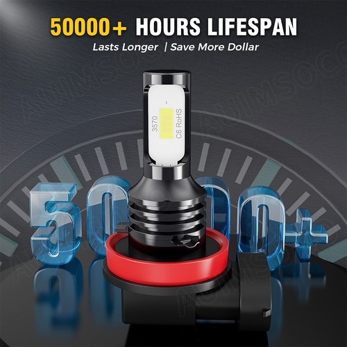 For Ford Edge 2007-2010 6x 9005 H11 H11 LED Headlight Bulbs Hi/Lo Beam Fog Light - Afbeelding 14 van 19