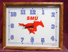 Vintage SMU Southern Methodist University Wall Clock Works Great!